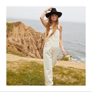 Free People Ziggy Overalls in Parchment / Small